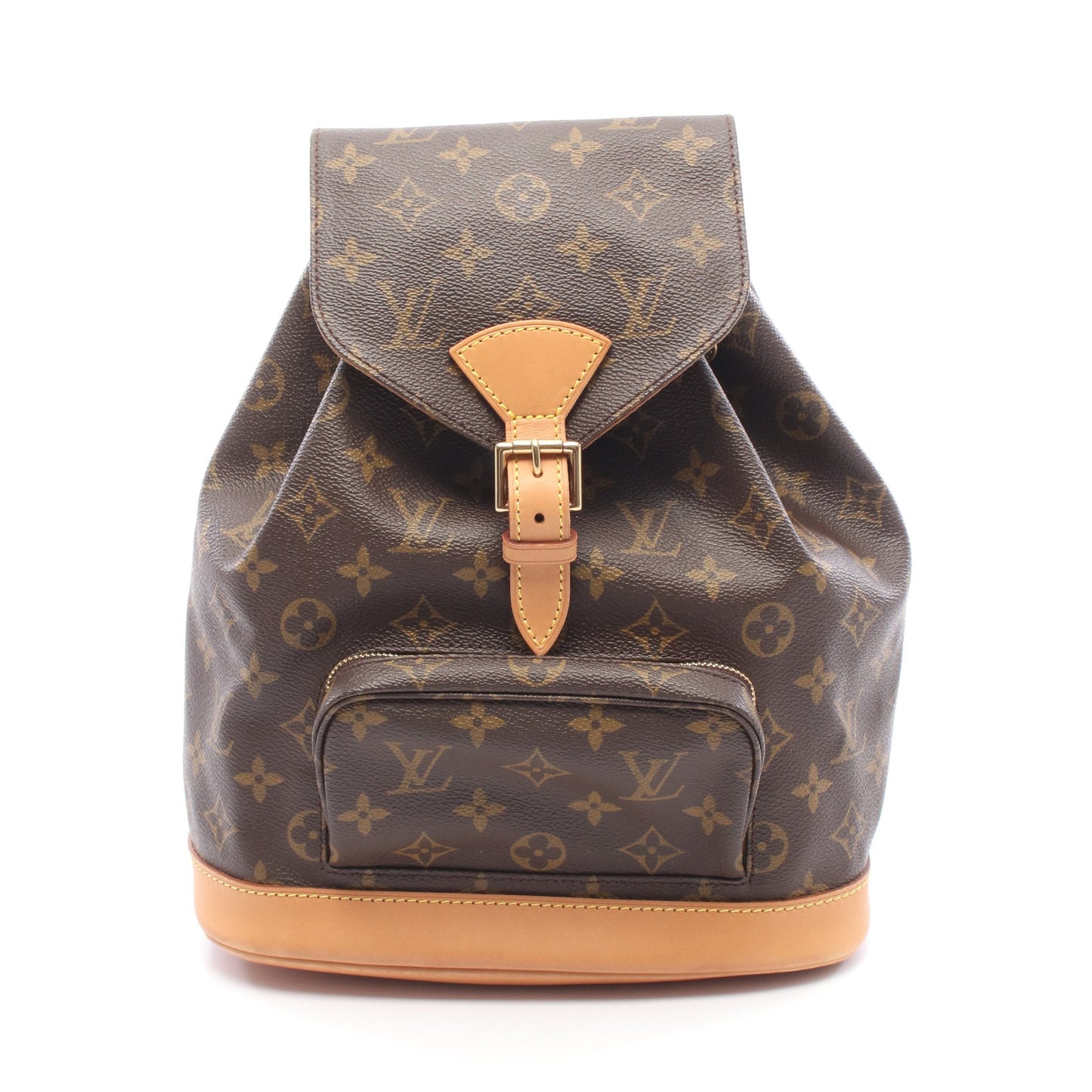モンスリMM モノグラム バックパック リュックサック PVC レザー ブラウン ルイヴィトン バッグ LOUIS VUITTON