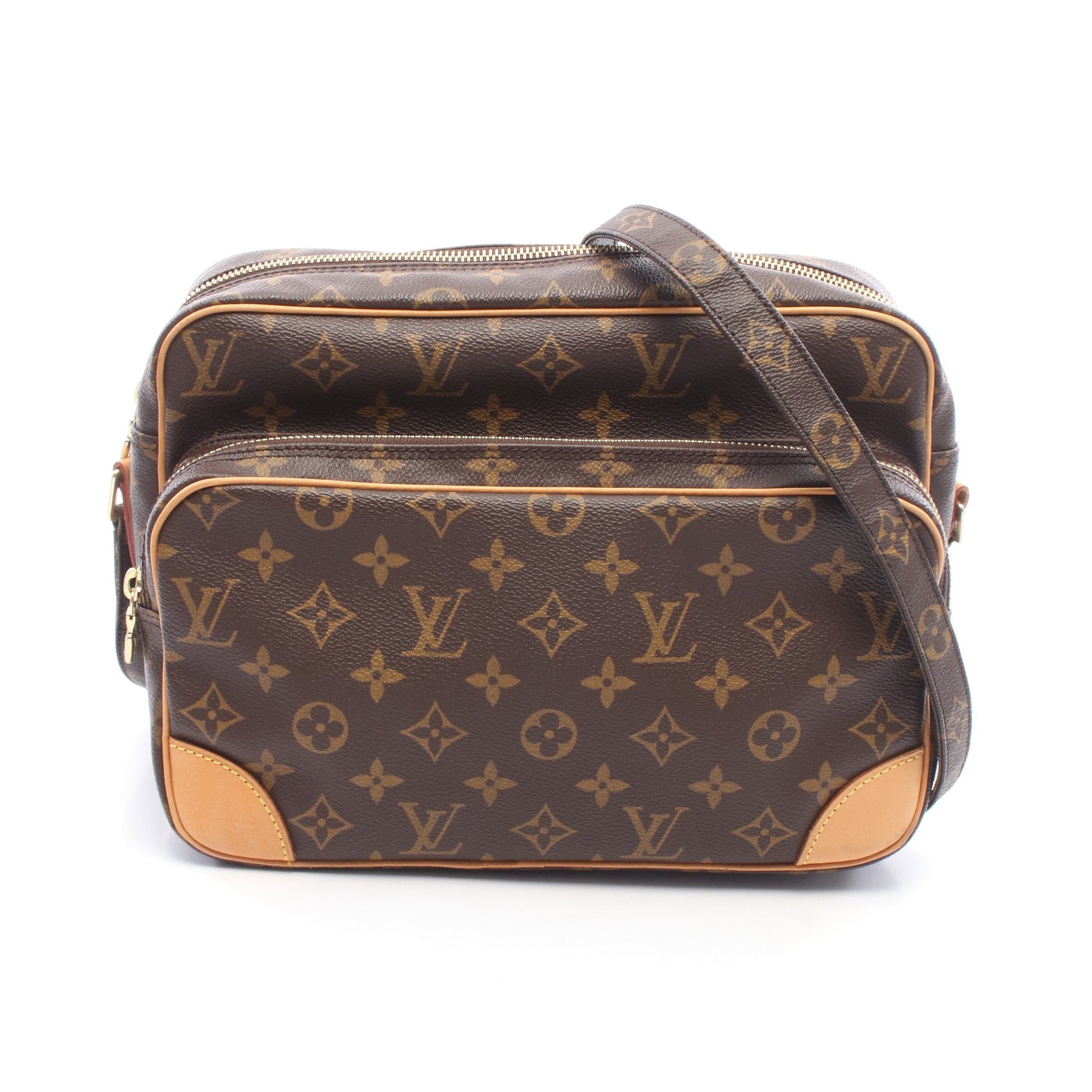 ナイル モノグラム ショルダーバッグ PVC レザー ブラウン ルイヴィトン バッグ LOUIS VUITTON