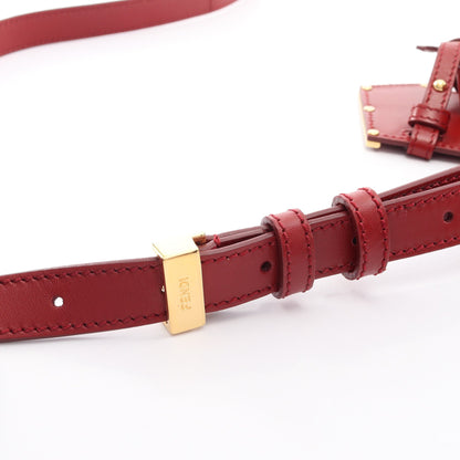 ズッカ 2WAY ハンドバッグ キャンバス レザー ブラウン レッド ブラック フェンディ