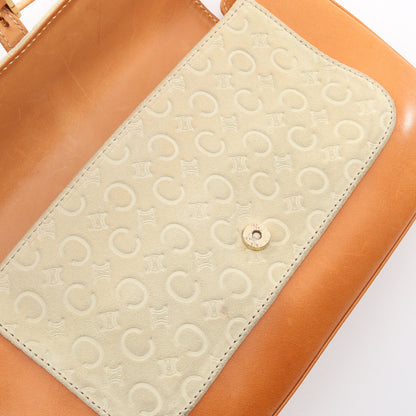 Cマカダム ショルダーバッグ スウェード レザー アイボリー ライトブラウン セリーヌ バッグ CELINE