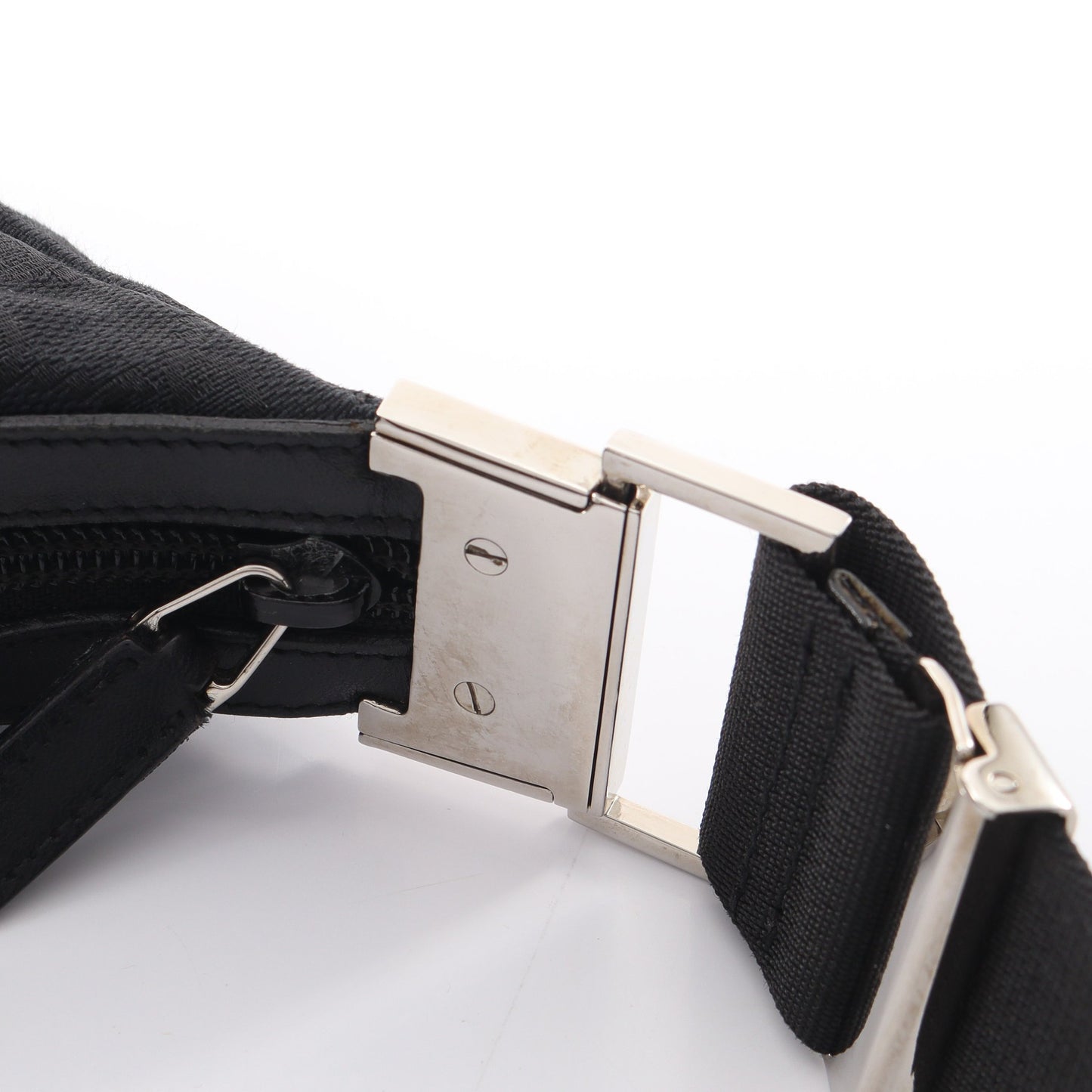 GGキャンバス ショルダーバッグ キャンバス レザー ブラック グッチ バッグ GUCCI