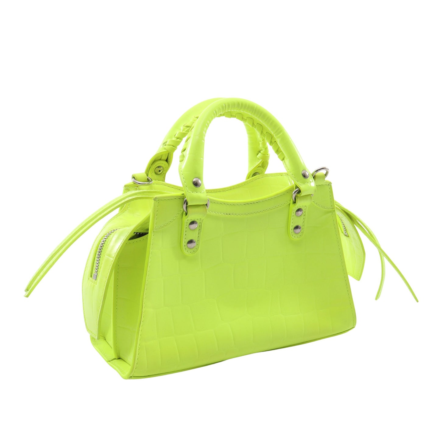 NEO CLASS CITY MINI ネオ クラシック シティ ミニ ネオンカラー 2WAY ハンドバッグ レザー イエロー バレンシアガ バッグ BALENCIAGA