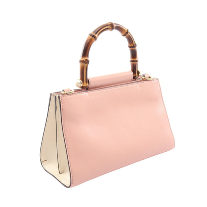 ニムフェア バンブー 2WAY ハンドバッグ レザー ピンク グッチ