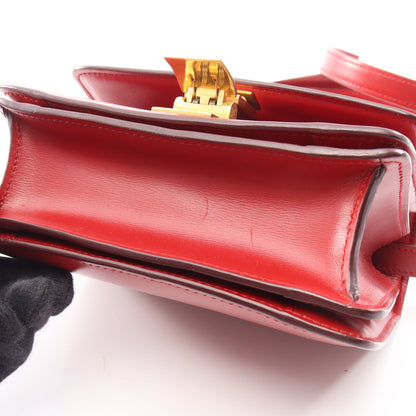 クラシックボックス スモール ショルダーバッグ レザー レッド セリーヌ