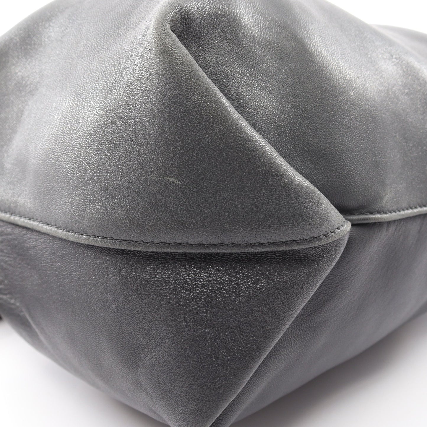TEDDY SMALL テディ スモール ポーチ付き チェーンショルダーバッグ レザー グレー サンローランパリ バッグ SAINT LAURENT PARIS
