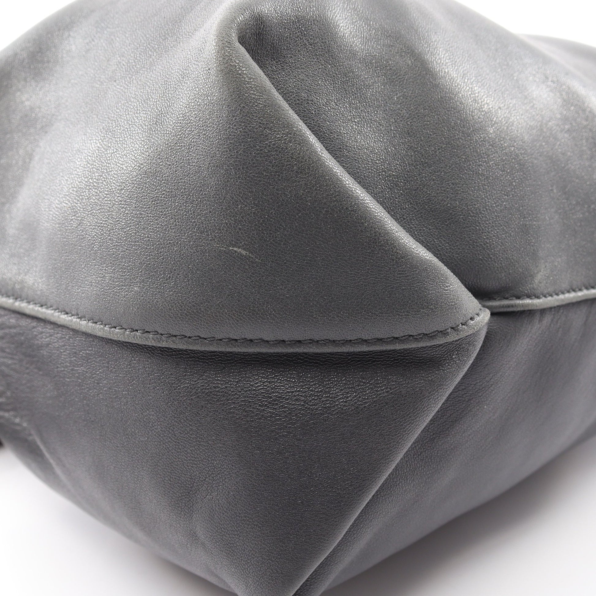 TEDDY SMALL テディ スモール ポーチ付き チェーンショルダーバッグ レザー グレー サンローランパリ バッグ SAINT LAURENT PARIS