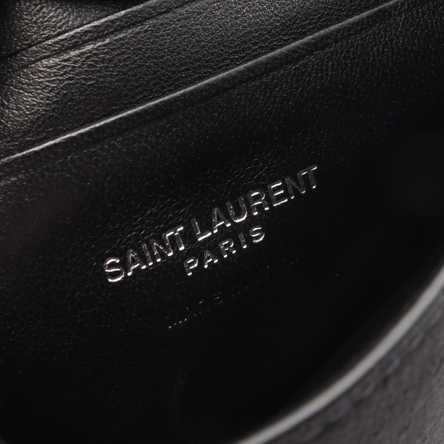 TEDDY SMALL テディ スモール ポーチ付き チェーンショルダーバッグ レザー グレー サンローランパリ バッグ SAINT LAURENT PARIS
