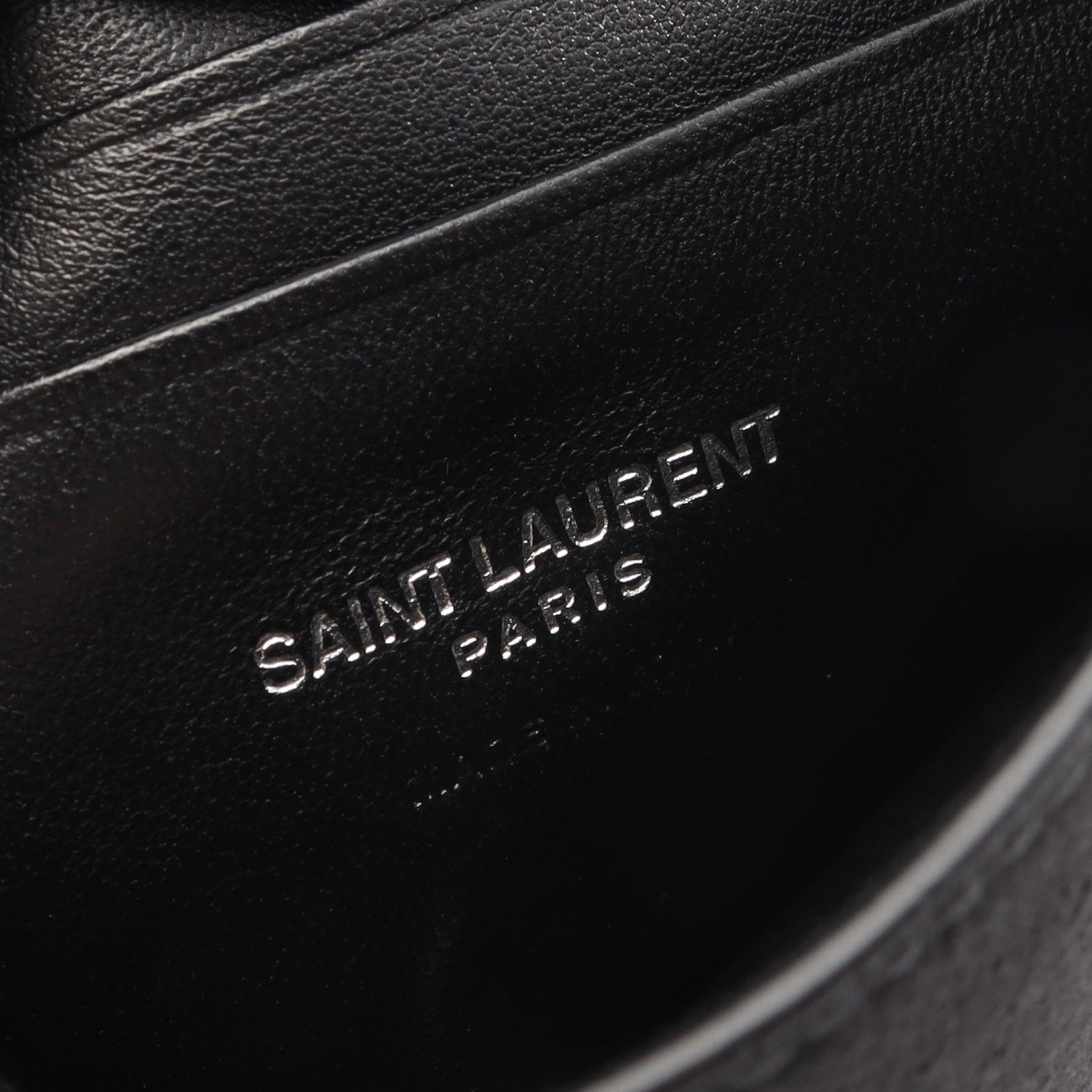 TEDDY SMALL テディ スモール ポーチ付き チェーンショルダーバッグ レザー グレー サンローランパリ バッグ SAINT LAURENT PARIS