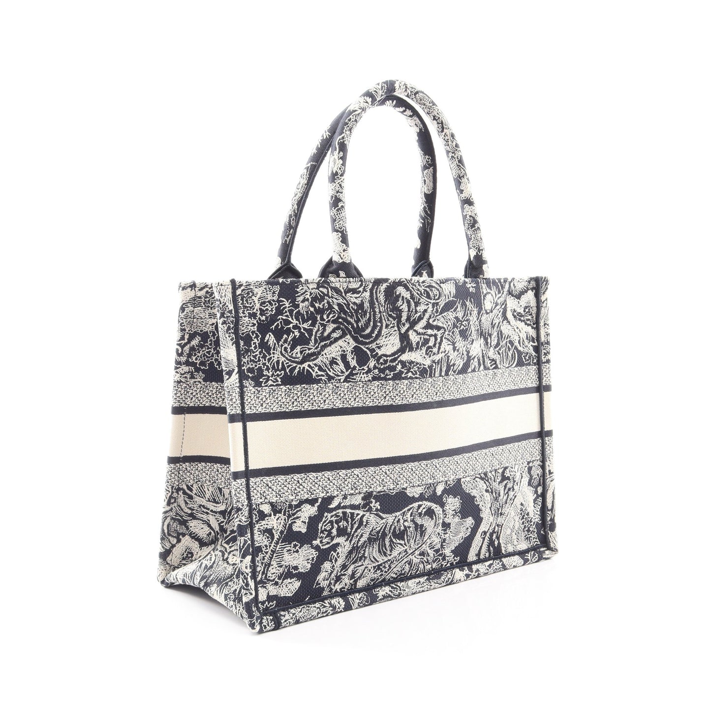 BOOK TOTE ブックトート ミディアム トワル ドゥ ジュイ ハンドバッグ トートバッグ キャンバス ネイビー ホワイト クリスチャンディオール