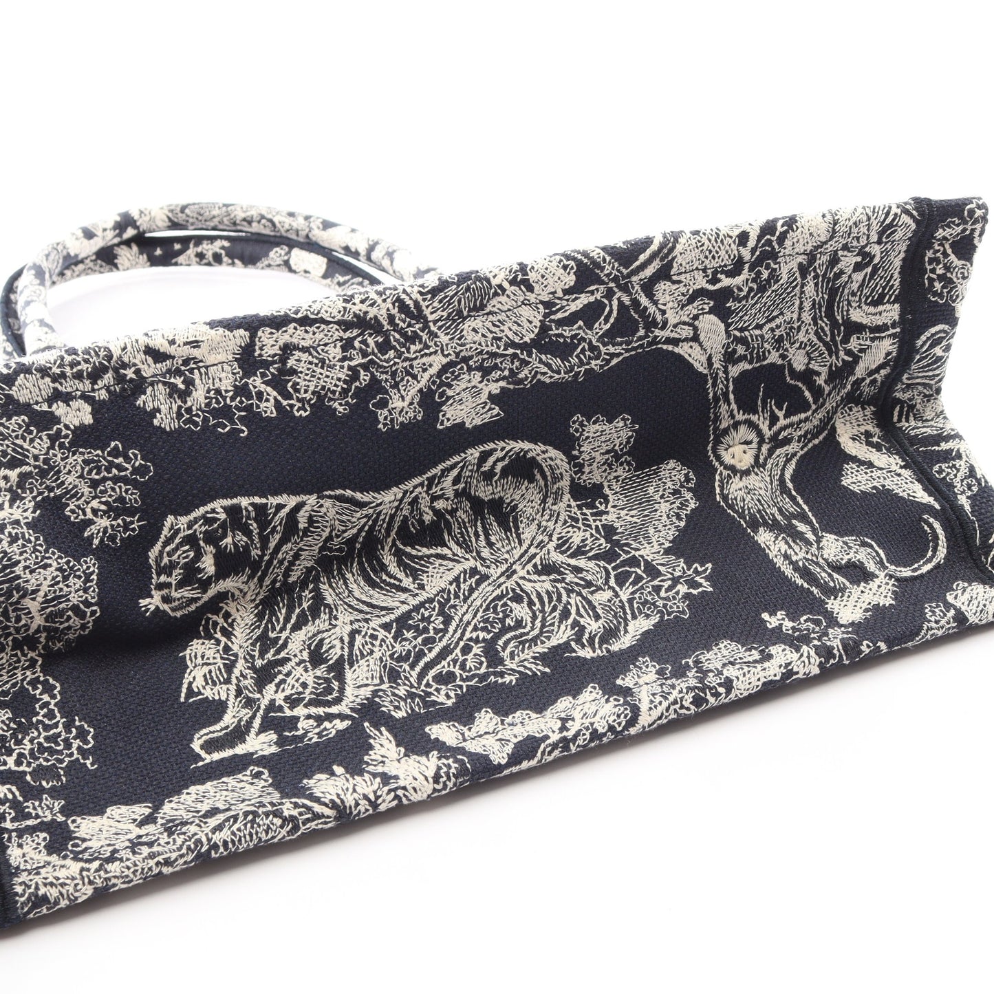 BOOK TOTE ブックトート ミディアム トワル ドゥ ジュイ ハンドバッグ トートバッグ キャンバス ネイビー ホワイト クリスチャンディオール