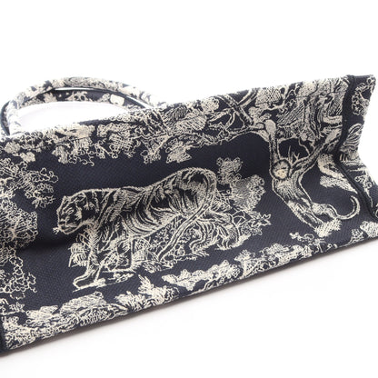 BOOK TOTE ブックトート ミディアム トワル ドゥ ジュイ ハンドバッグ トートバッグ キャンバス ネイビー ホワイト クリスチャンディオール