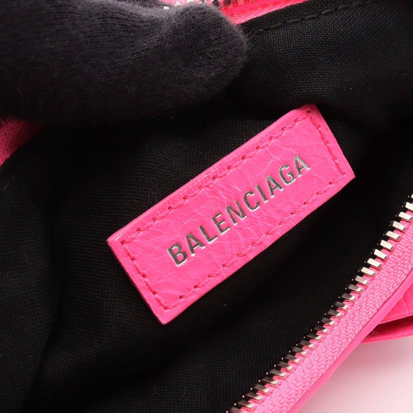 LE CAGOLE XS ル カゴール リボン ショルダーバッグ レザー ピンク バレンシアガ バッグ BALENCIAGA