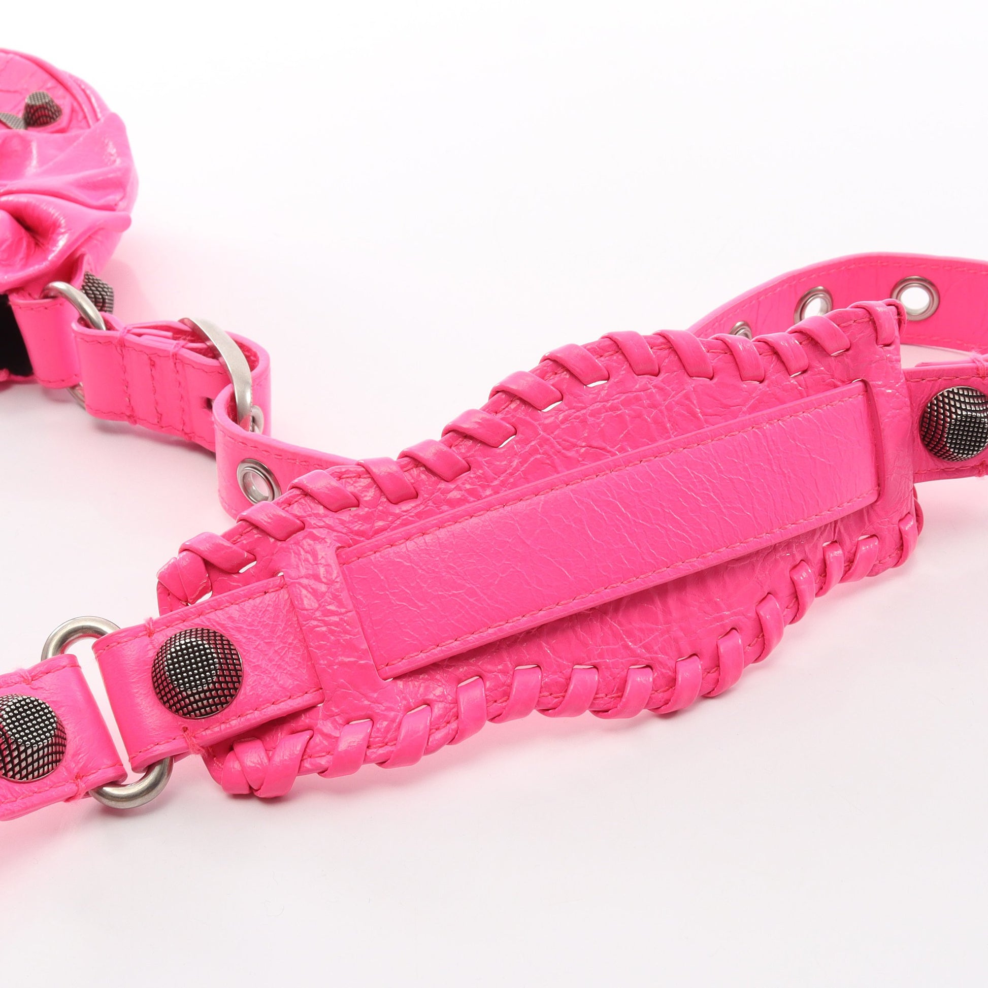 LE CAGOLE XS ル カゴール リボン ショルダーバッグ レザー ピンク バレンシアガ バッグ BALENCIAGA