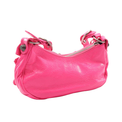 LE CAGOLE XS ル カゴール リボン ショルダーバッグ レザー ピンク バレンシアガ バッグ BALENCIAGA