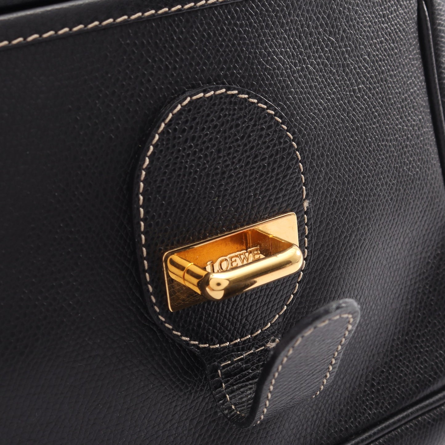 アナグラム ショルダーバッグ レザー ブラック ロエベ バッグ LOEWE