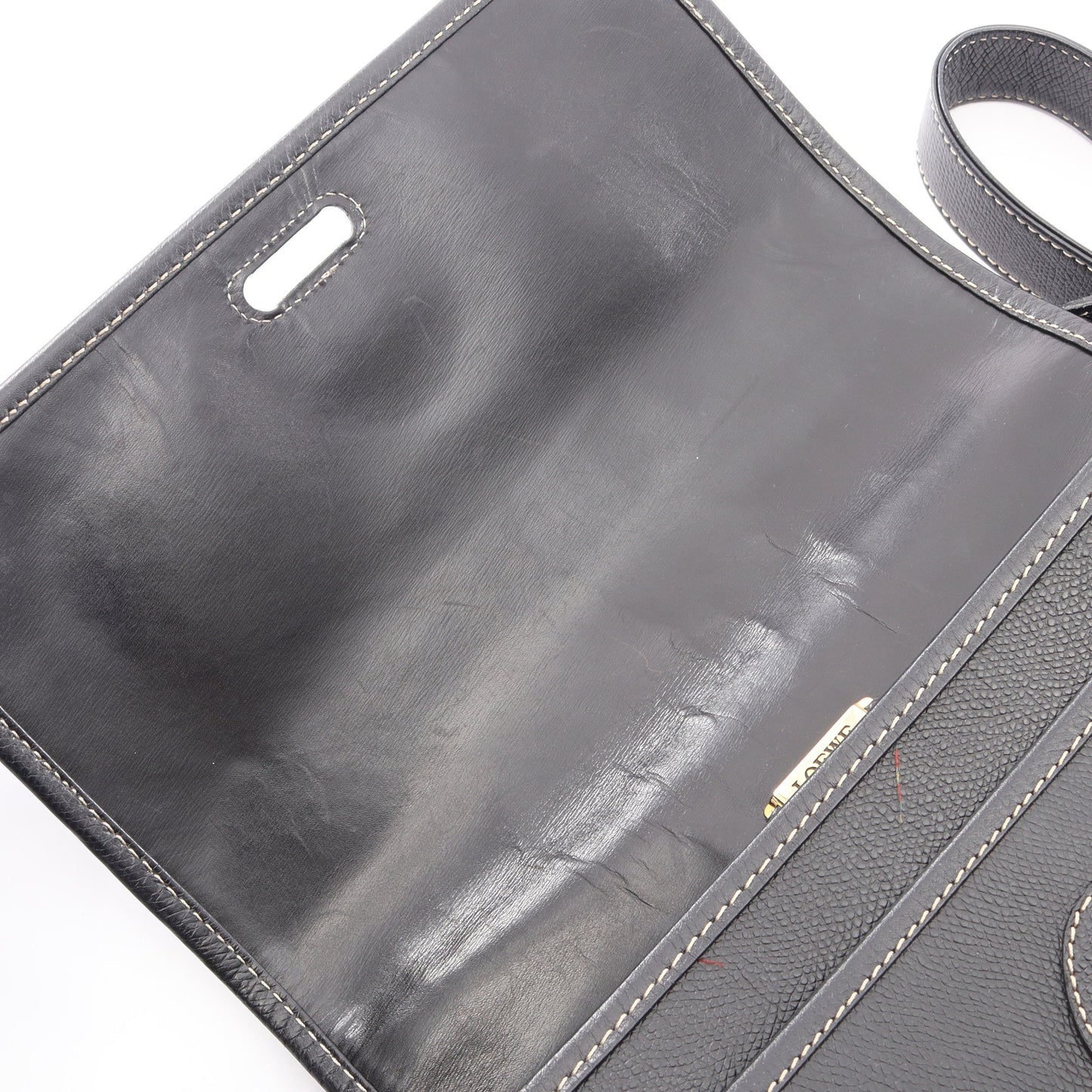 アナグラム ショルダーバッグ レザー ブラック ロエベ バッグ LOEWE