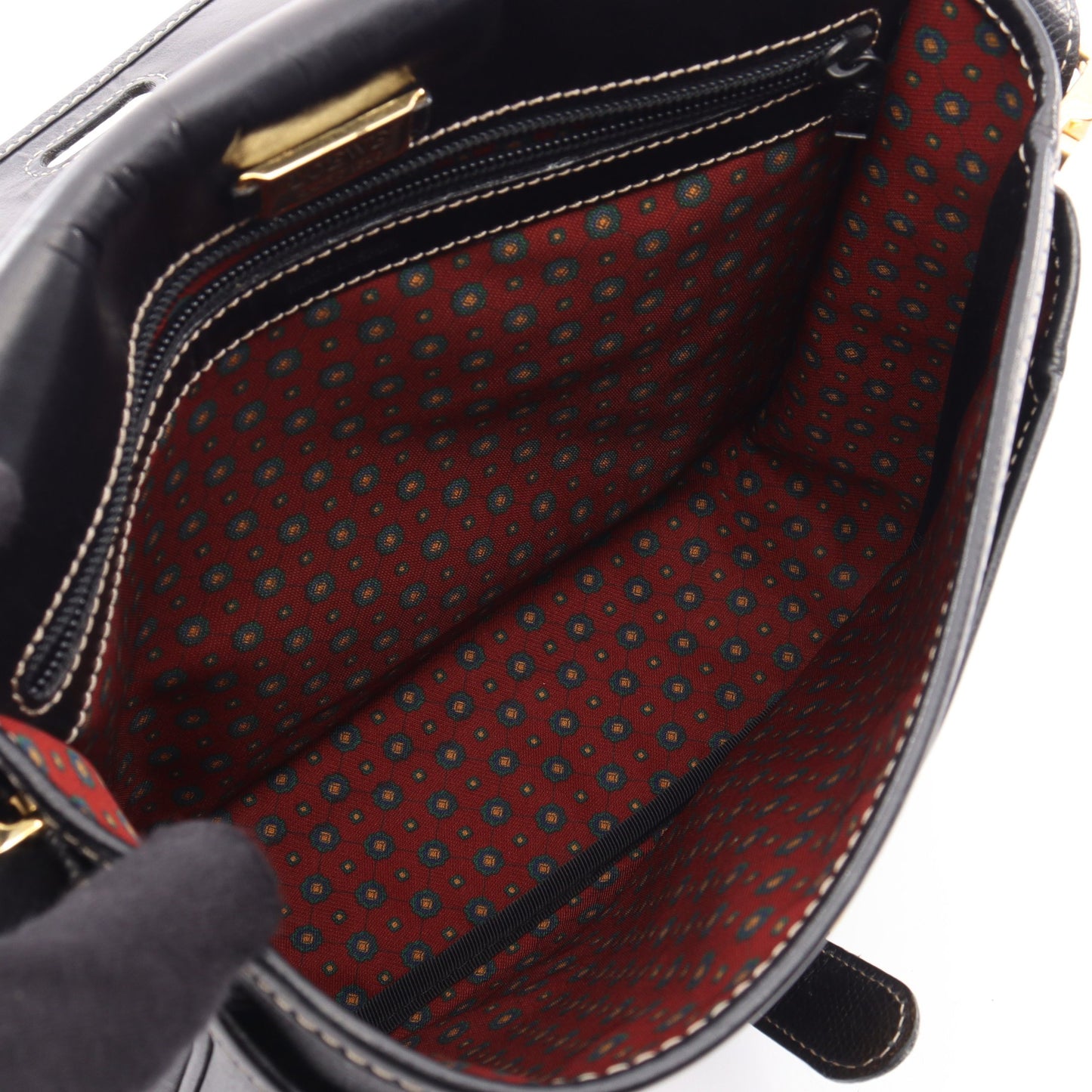 アナグラム ショルダーバッグ レザー ブラック ロエベ バッグ LOEWE