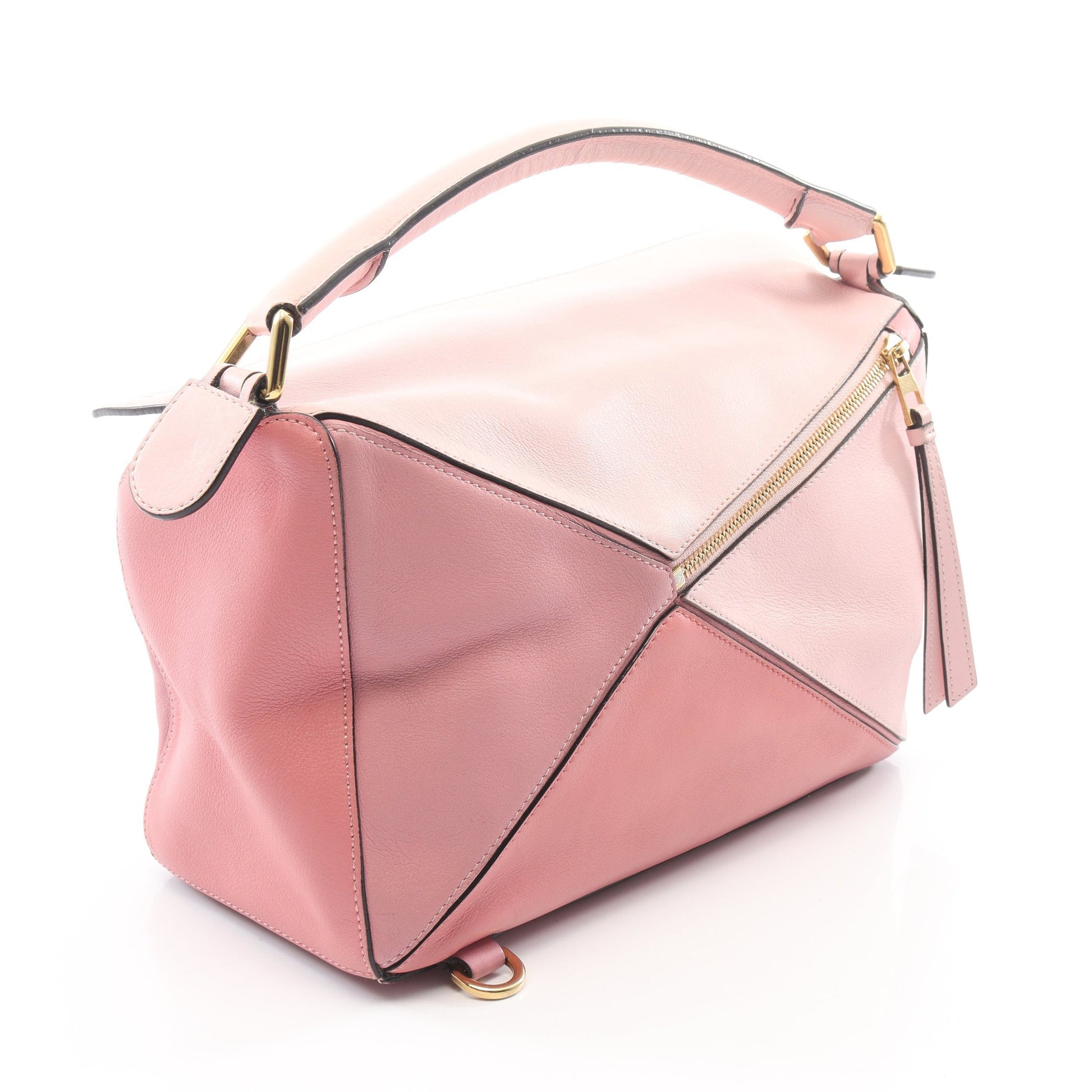 パズルバッグ ミディアム 2WAY ハンドバッグ レザー ピンク ライトピンク ロエベ バッグ LOEWE