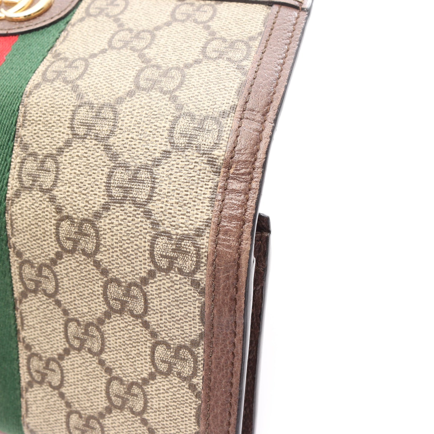 オフィディア GGスプリーム コンチネンタルウォレット 二つ折り長財布 PVC レザー ベージュ ブラウン マルチカラー グッチ