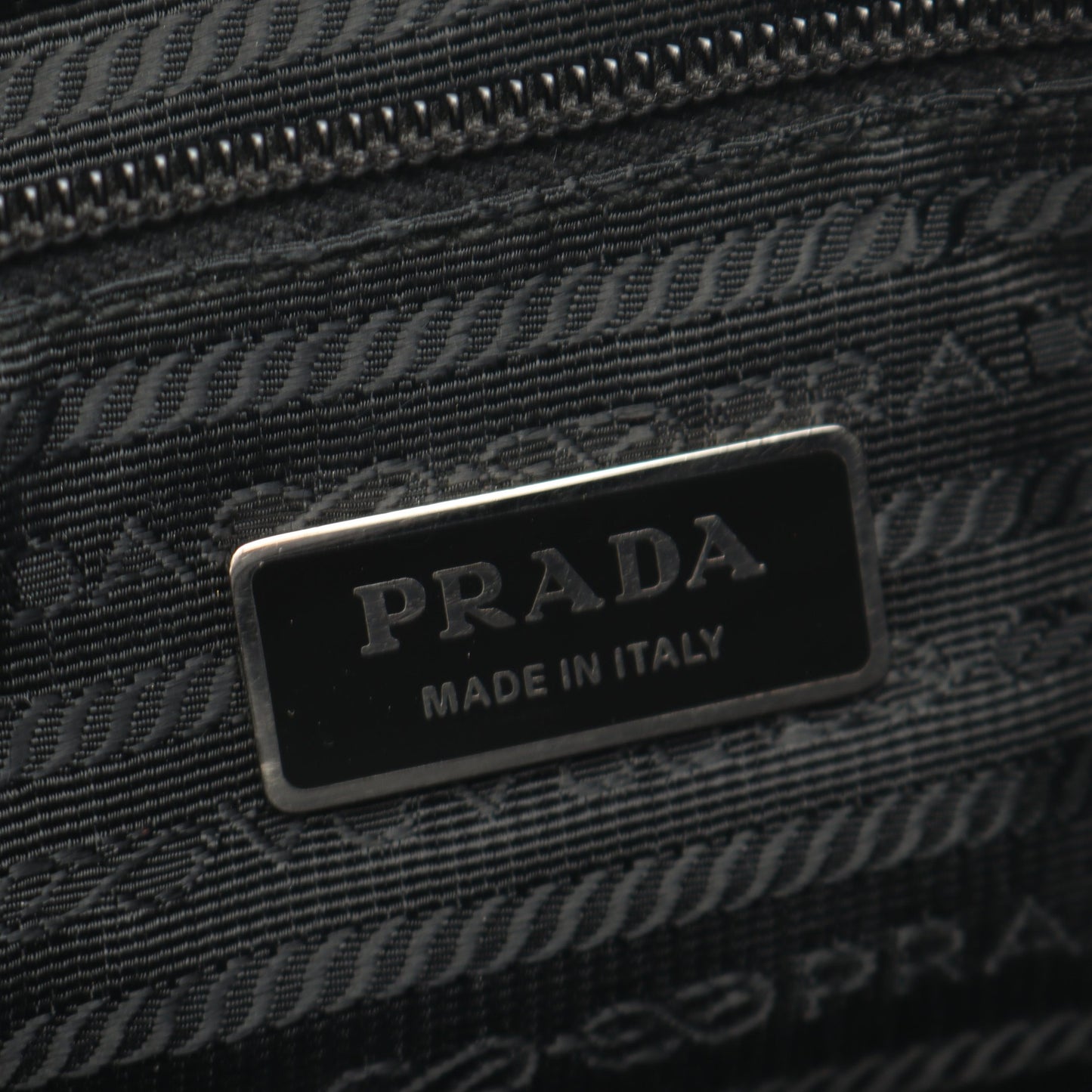 TESSUTO + SAFFIANO ショルダーバッグ ナイロン サフィアーノレザー ブラック プラダ バッグ PRADA