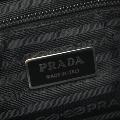 TESSUTO + SAFFIANO ショルダーバッグ ナイロン サフィアーノレザー ブラック プラダ バッグ PRADA
