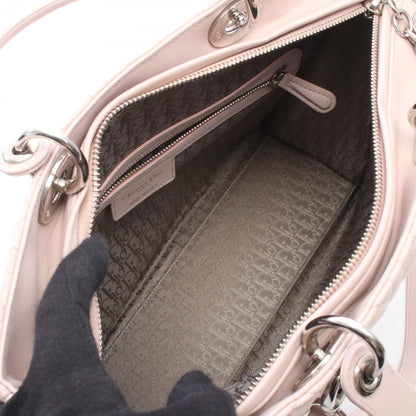 レディディオール ラージ カナージュ 2WAY ハンドバッグ レザー ライトピンク クリスチャンディオール バッグ Christian Dior