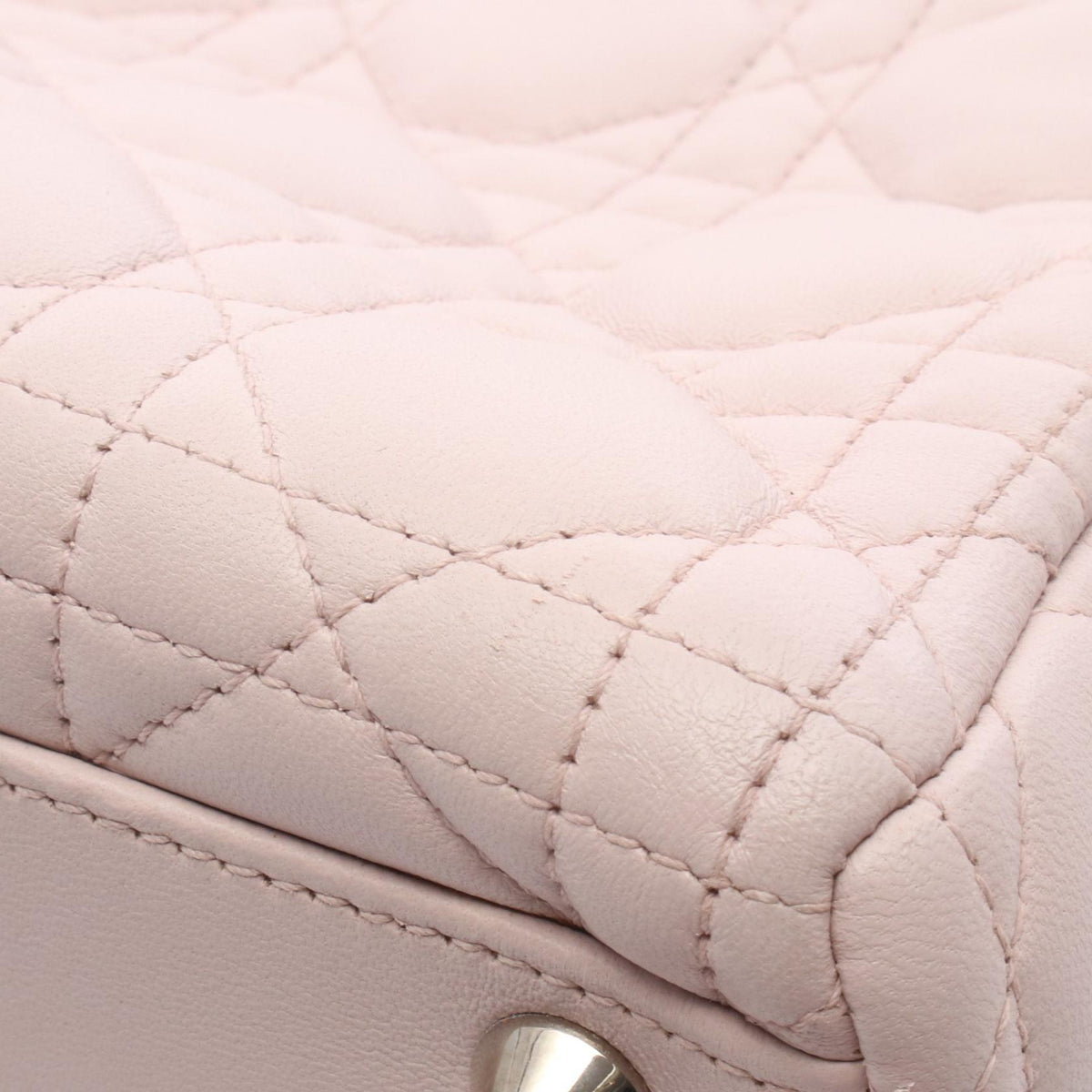 レディディオール ラージ カナージュ 2WAY ハンドバッグ レザー ライトピンク クリスチャンディオール バッグ Christian Dior
