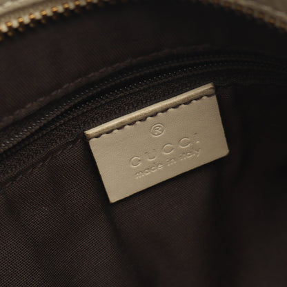 GGキャンバス ショルダーバッグ キャンバス レザー ベージュ オフホワイト グッチ バッグ GUCCI