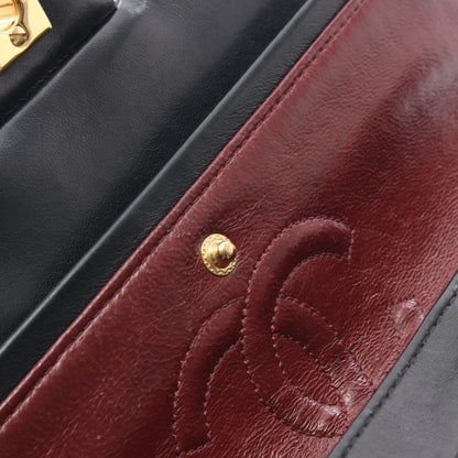 マトラッセ Wフラップ Wチェーンショルダーバッグ ラムスキン ブラック ゴールド金具 シャネル バッグ CHANEL