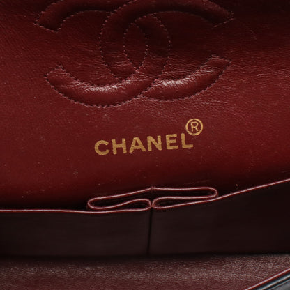 マトラッセ Wフラップ Wチェーンショルダーバッグ ラムスキン ブラック ゴールド金具 シャネル バッグ CHANEL