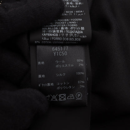 1B ストライプ テーラードジャケット ウール ブラック ゴールド サンローランパリ
