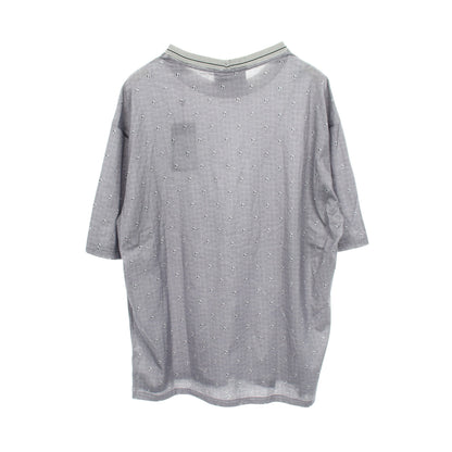 ロゴ総柄 半袖Tシャツ コットン ネイビー ジョルジオアルマーニ