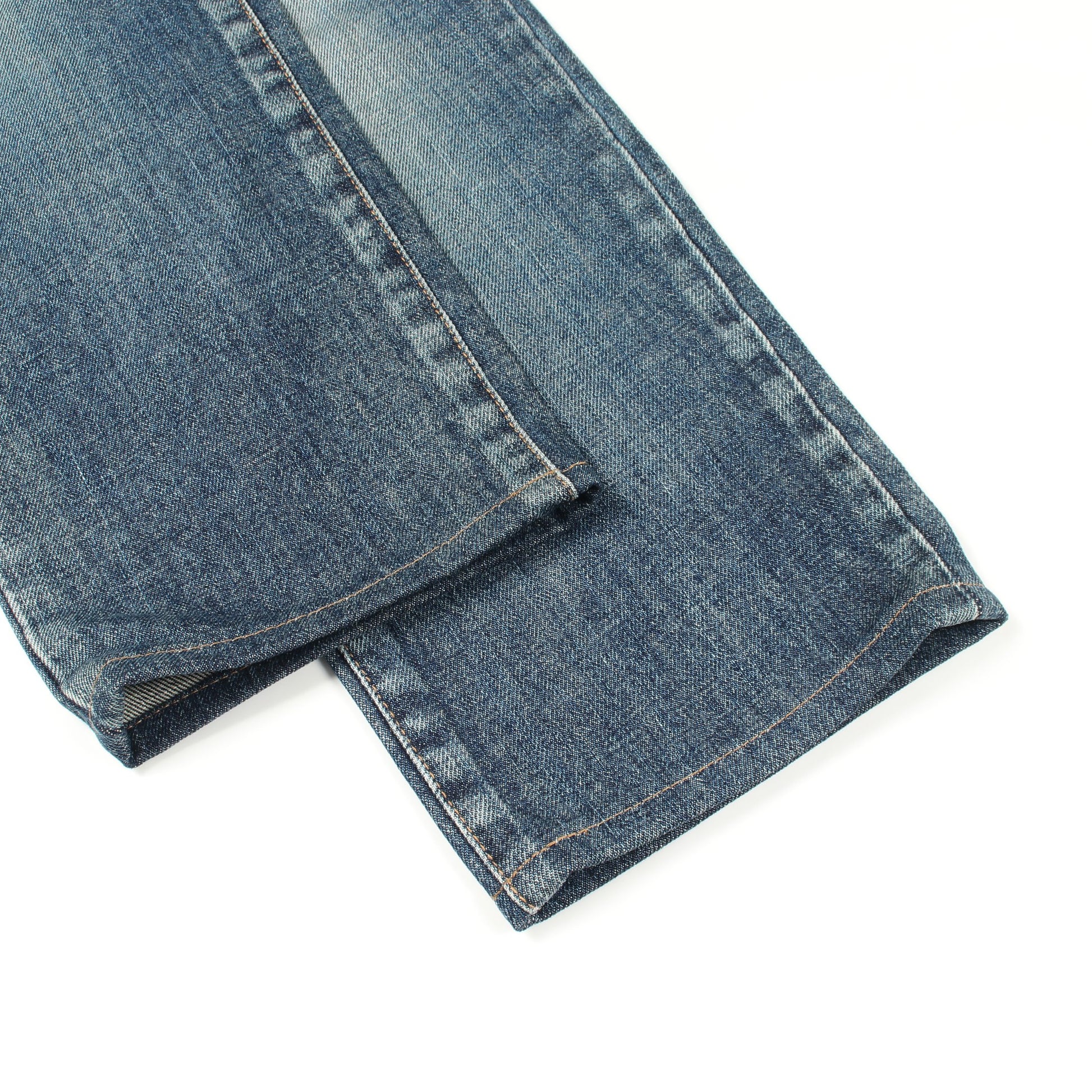 ダメージ加工 デニムパンツ コットン インディゴブルー サンローランパリ ボトムス SAINT LAURENT PARIS