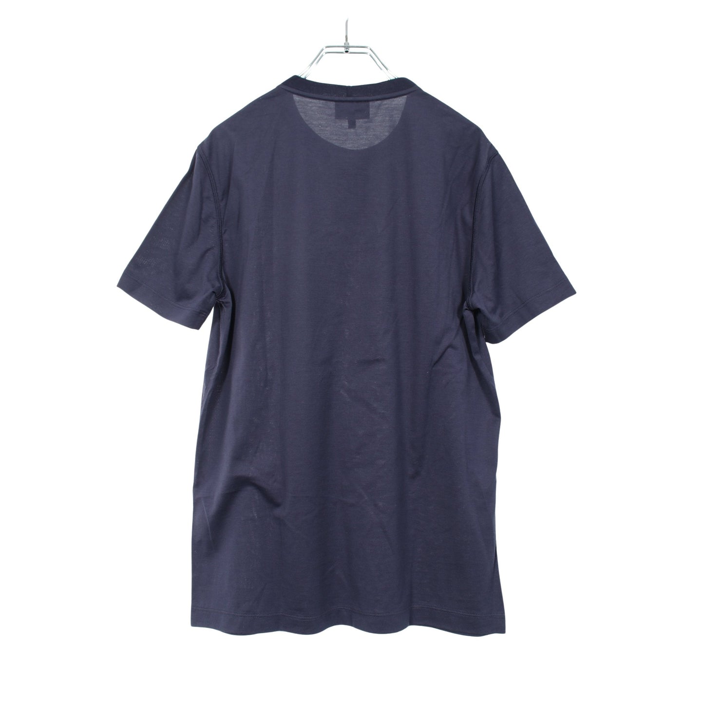 Tシャツ Tシャツ フロッキープリント 半袖Tシャツ コットン ネイビー ジョルジオアルマーニ