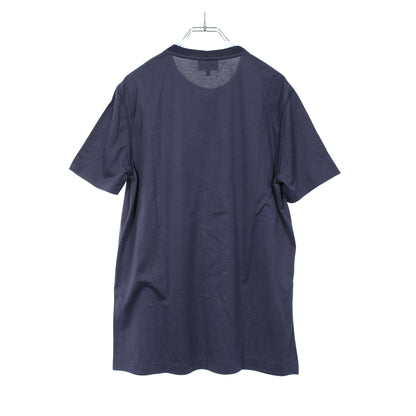 Tシャツ Tシャツ フロッキープリント 半袖Tシャツ コットン ネイビー ジョルジオアルマーニ