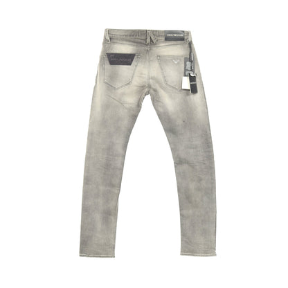 ダメージ加工 デニムパンツ コットン グレー エンポリオアルマーニ ボトムス EMPORIO ARMANI