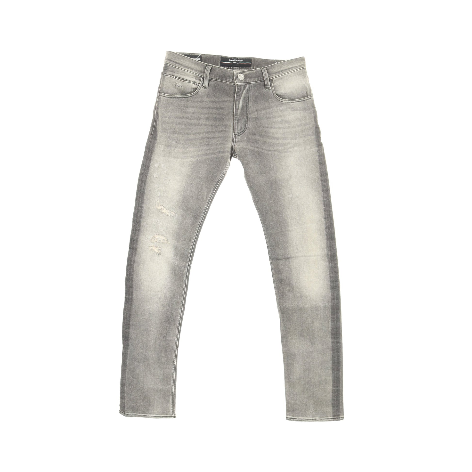 ダメージ加工 デニムパンツ コットン グレー エンポリオアルマーニ ボトムス EMPORIO ARMANI