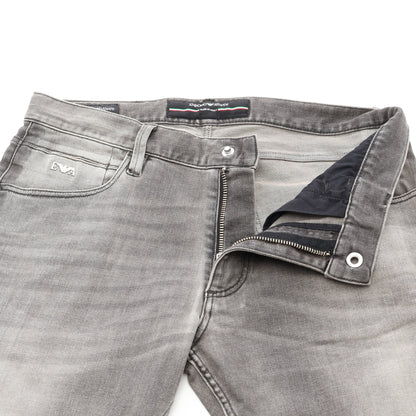 ダメージ加工 デニムパンツ コットン グレー エンポリオアルマーニ ボトムス EMPORIO ARMANI