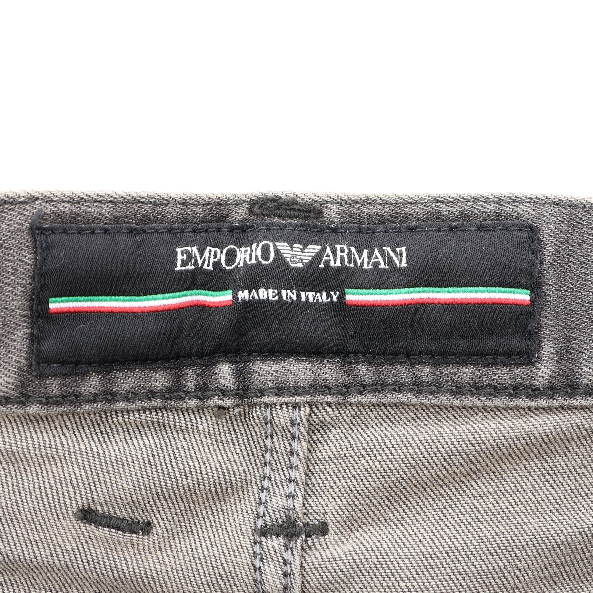 ダメージ加工 デニムパンツ コットン グレー エンポリオアルマーニ ボトムス EMPORIO ARMANI