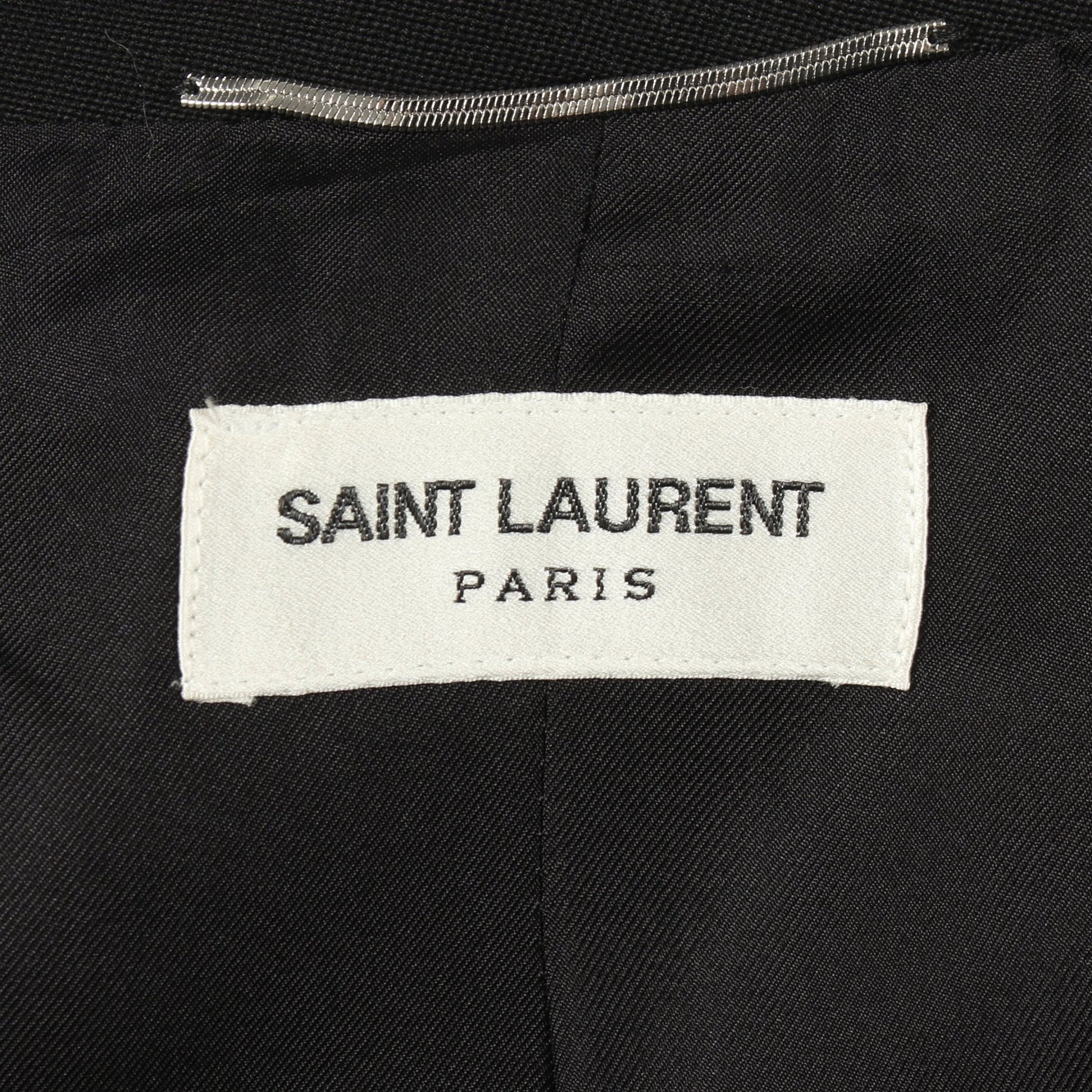 サイドライン セットアップ スーツ ウール ブラック サンローランパリ スーツ SAINT LAURENT PARIS