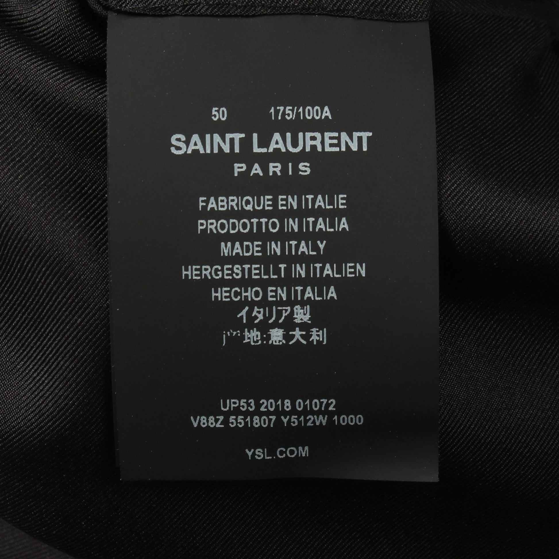 サイドライン セットアップ スーツ ウール ブラック サンローランパリ スーツ SAINT LAURENT PARIS
