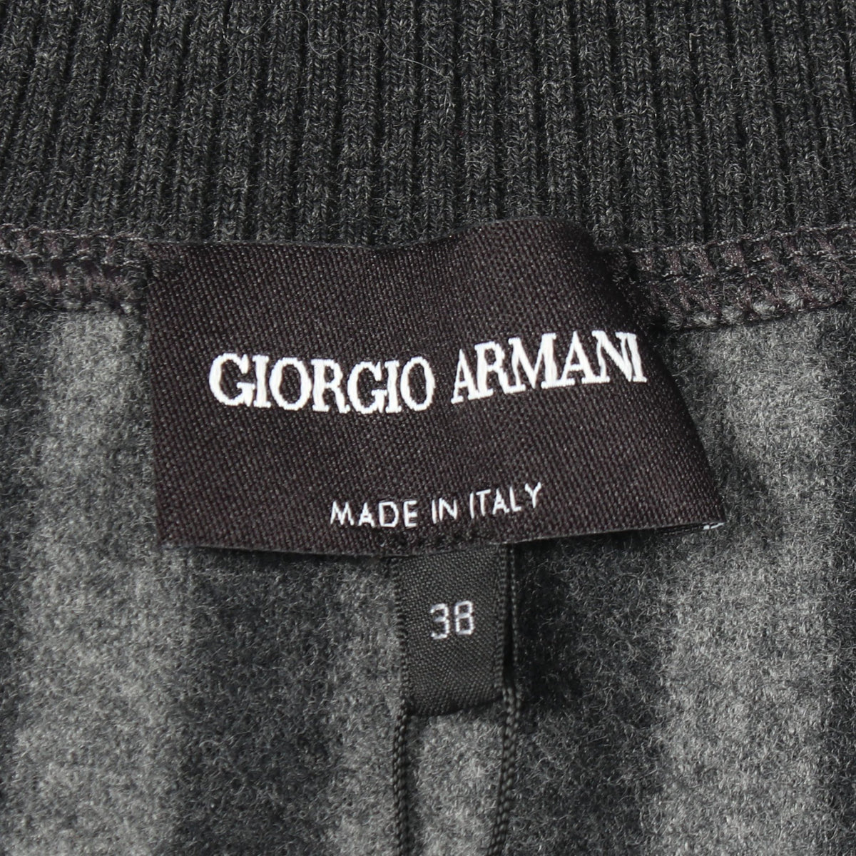 ストライプ 刺繍 セットアップ ウール グレー ブラック ジョルジオアルマーニ スーツ GIORGIO ARMANI