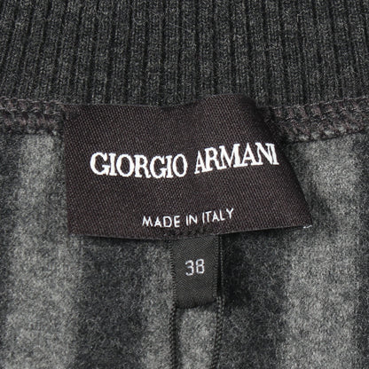 ストライプ 刺繍 セットアップ ウール グレー ブラック ジョルジオアルマーニ スーツ GIORGIO ARMANI