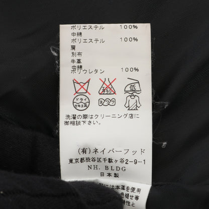 NEIGHBORHOOD × FRAGMENT DESIGN ドライバージャケット ジャケット コットン レザー ブラック ネイバーフッド