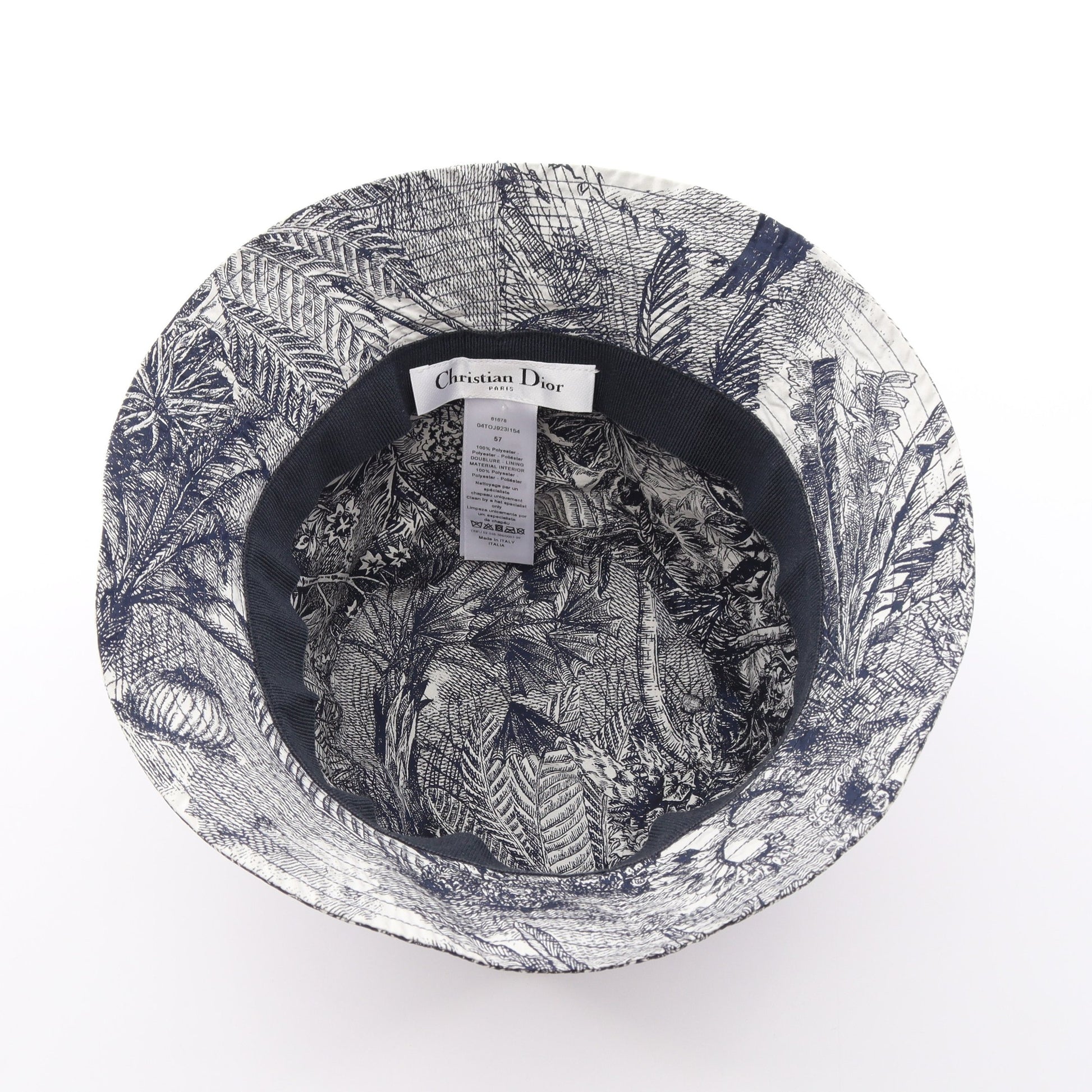 Toile de Jouy トワル ドゥ ジュイ バケット ハット 帽子 オフホワイト ネイビー クリスチャンディオール 財布・小物 Christian Dior