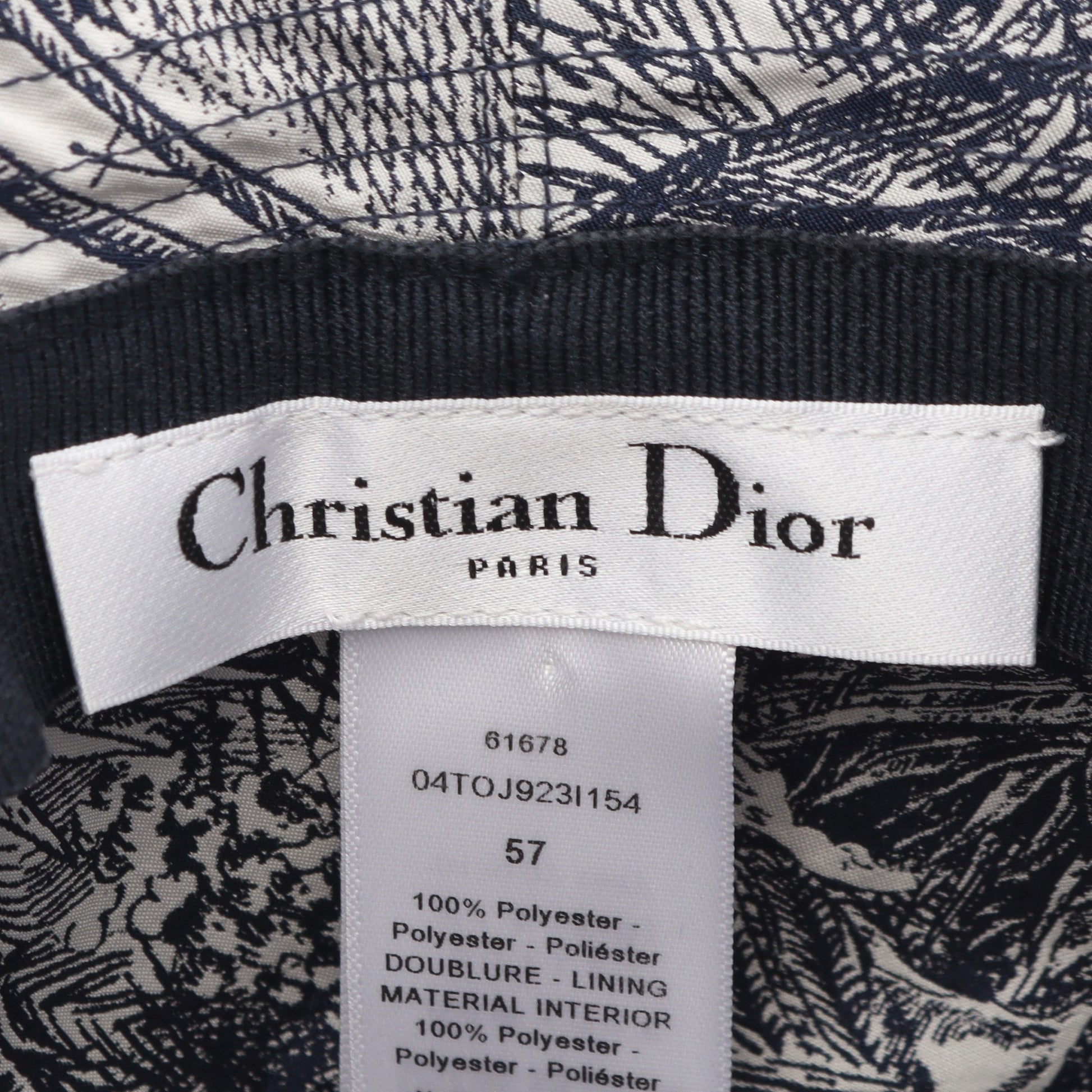 Toile de Jouy トワル ドゥ ジュイ バケット ハット 帽子 オフホワイト ネイビー クリスチャンディオール 財布・小物 Christian Dior