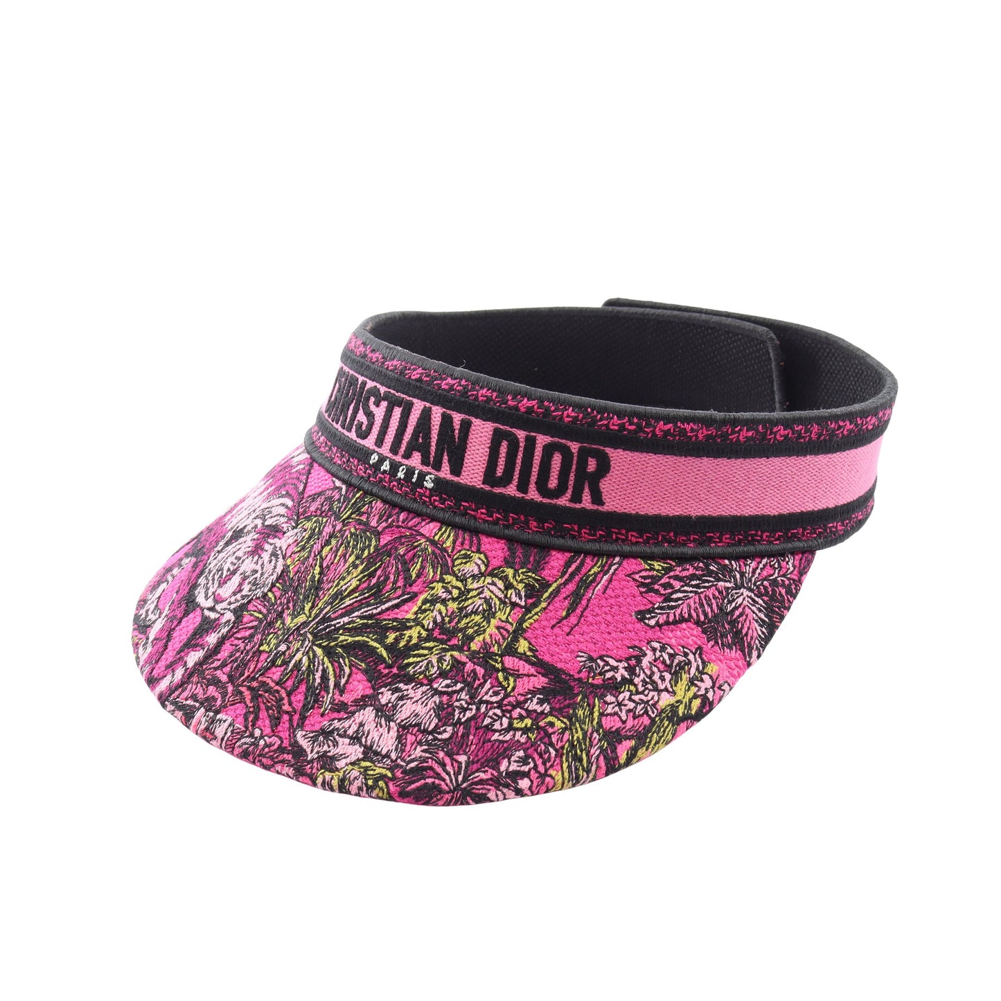 トワル ドゥ ジュイ サンバイザー コットン ピンク ブラック クリスチャンディオール 財布・小物 Christian Dior
