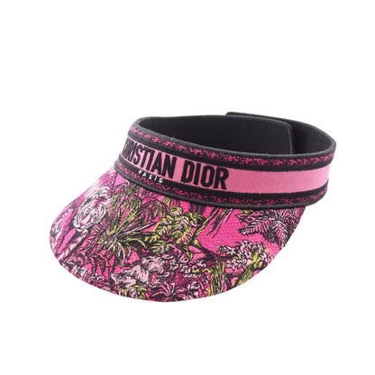トワル ドゥ ジュイ サンバイザー コットン ピンク ブラック クリスチャンディオール 財布・小物 Christian Dior
