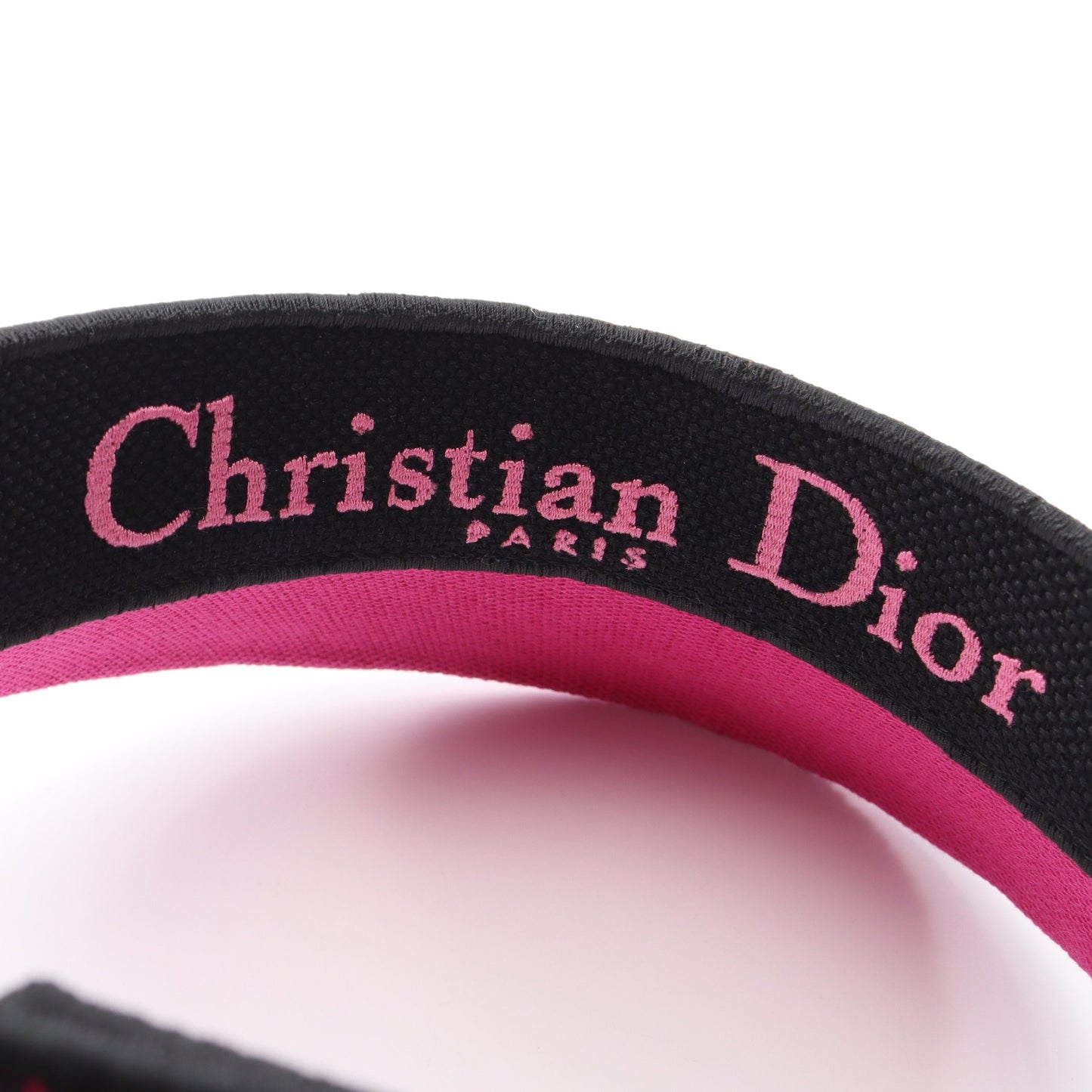 トワル ドゥ ジュイ サンバイザー コットン ピンク ブラック クリスチャンディオール 財布・小物 Christian Dior