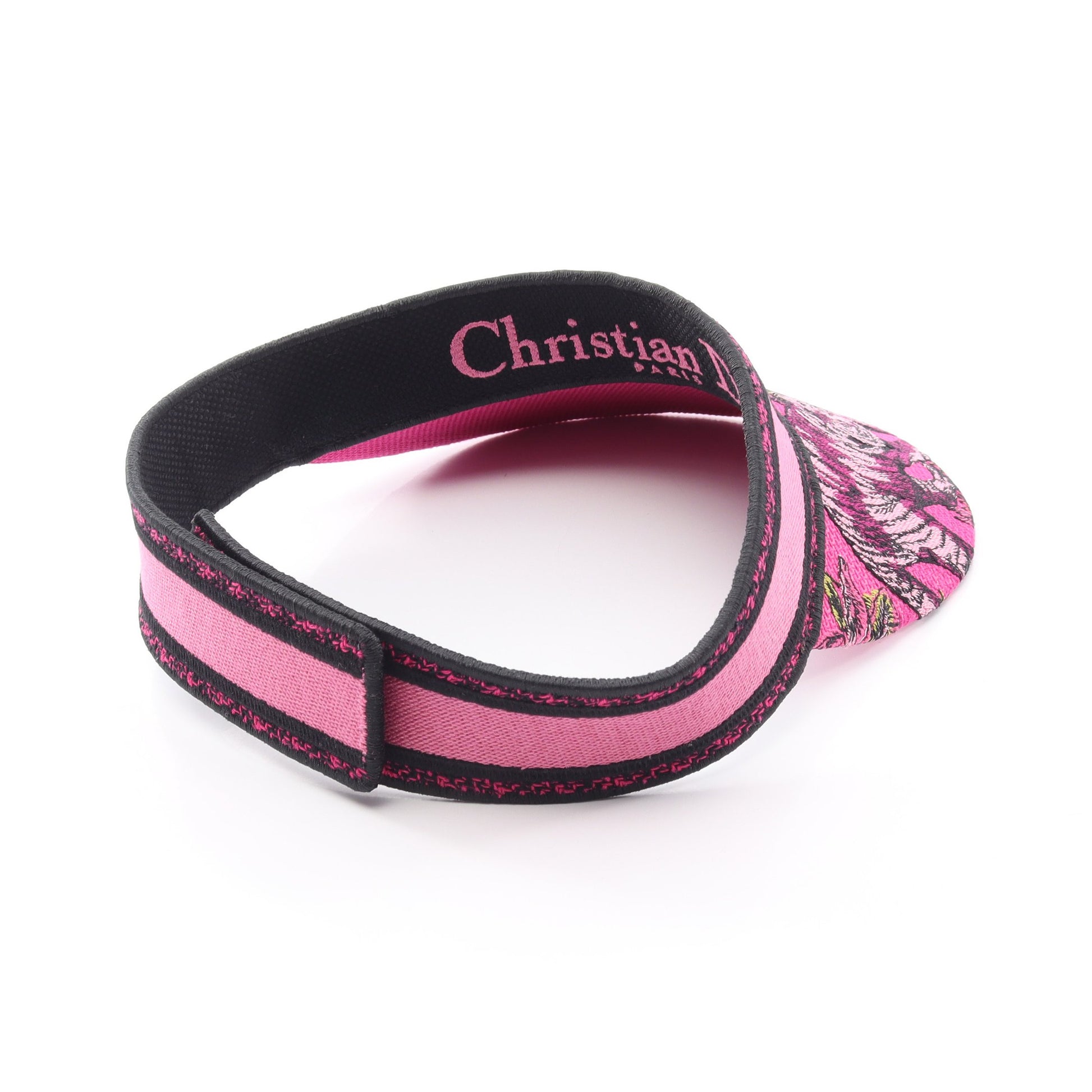 トワル ドゥ ジュイ サンバイザー コットン ピンク ブラック クリスチャンディオール 財布・小物 Christian Dior
